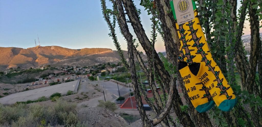 Gabaldon Art Paints Views of El Paso In A Positive Light with Custom Socks 3 Gabaldon Art custom socks in El Paso Texas